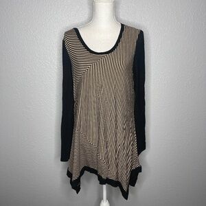 Black‎ & Tan stripe Tunic shirt